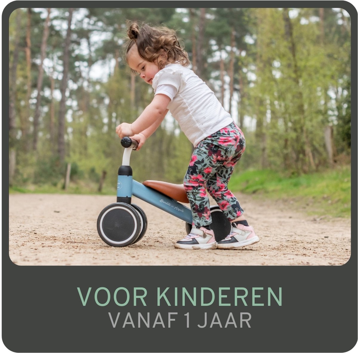 Bandits & Angels Loopfiets Little Starter Petrol Blauw vanaf 1 Jaar voor Jongens en Meisjes - Metaal - Blauwe Loop Fiets - Compact en Veilig voor Binnen en Buiten — afbeelding 3