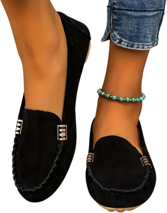 Bovista Loafers Dames - Met Hak - Damesschoenen - Instappers - Zwart - Maat 40.5