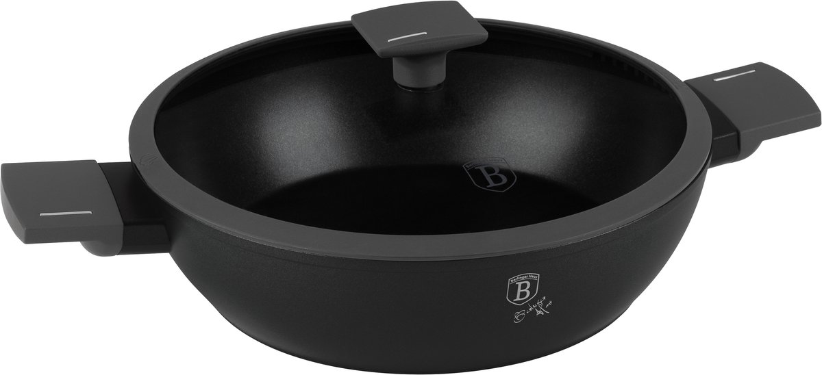Berlinger Haus Hapjespan Inductie 28 cm antraciet met deksel