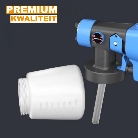 Draadloos Verfspuitpistool - 1000ML Capaciteit - 3 Patronen - Krachtig Elektrisch HVLP Spuitpistool - Voor Plafonds & Muren van Merkloos	 — afbeelding 3