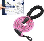 All 4 Pets Supply Hondenriem - 3 Meter - Reflecterend - Honden Riem - Leiband Hond - Looplijn - Hondentuig - Dog Leash - Roze