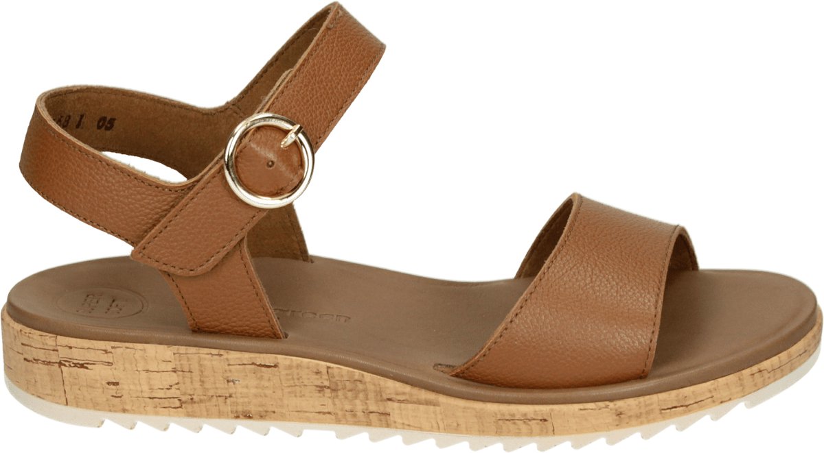 Paul 7134 Platte sandalenDames Sandalen Bruin