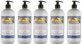 Bodylotion Fresh Ginger 1 Liter - met gratis pomp - set van 5 stuks - Voordeelverpakking