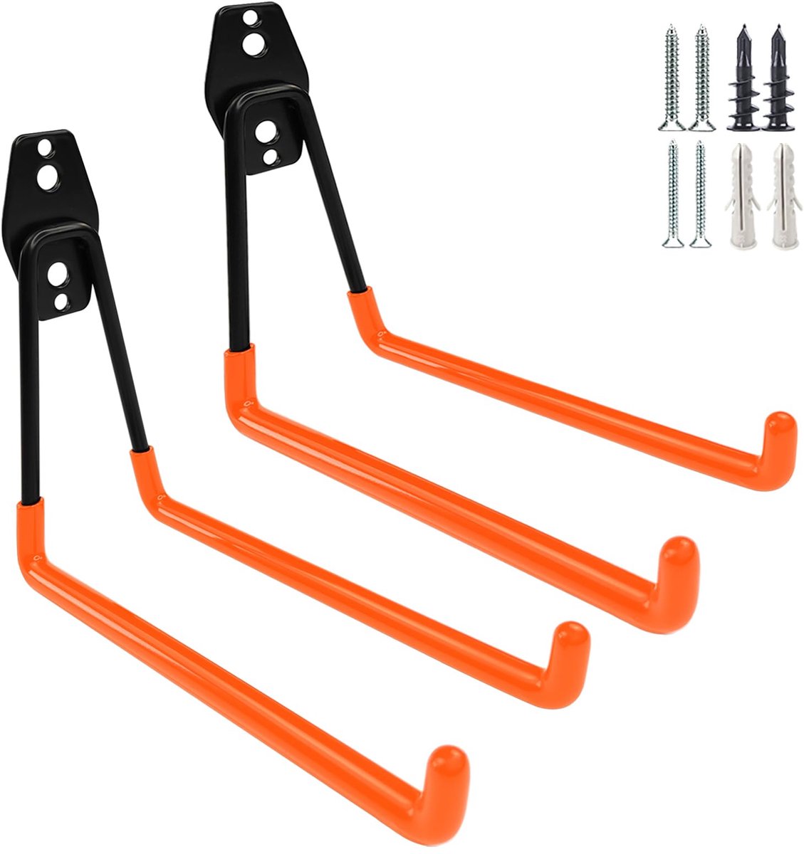 My Ninki ® Stevige Wandmontage Haken voor Diverse Opslagoplossingen in Garage en Tuin, 19 cm Lang