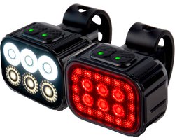 R2B Fietslicht Voor en Achter - Fietslamp USB-C Oplaadbaar - Fietslampjes LED Set Wit en Rood - Fietsverlichting Waterdicht - Voorlicht & Achterlicht Fiets