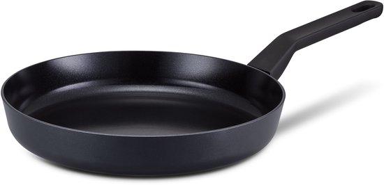 Poêle à frire Brabantia Onyx R ns. Ø 28 cm – 100 % sans PFAS – Compatible induction – Aluminium léger 100 % recyclé – Poignée ergonomique résistante à la chaleur – Revêtement céramique – Double revêtement antiadhésif – Zwart