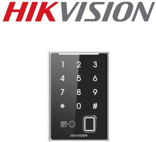 Hikvision DS-K1109DKFB-QR – Lecteur de cartes avancé avec empreintes digitales, code QR et Bluetooth