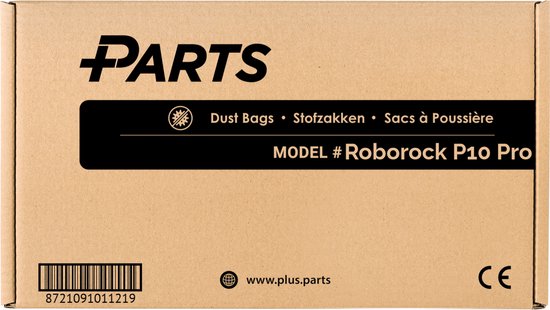 Roborock P10 Pro Stofzakken (6 Stuks, Plus.Parts® alternatief voor 8.02.0239)