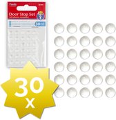 Deurstoppers Zelfklevend Transparant - 30x - 8mm - Stootdopjes - Stootdoppen - Anti Slip Dopjes - Muurbescherming - Deurbescherming - Soft Close Kast Deurdemper - BPK