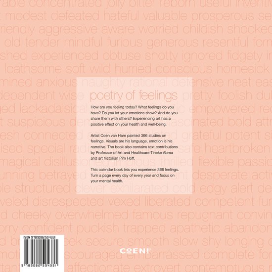 Poetry of Feelings - Coen van Ham - Kunst kalender boek - Calendarium - Kunstboek - Jaarkalender - Kunstkalender