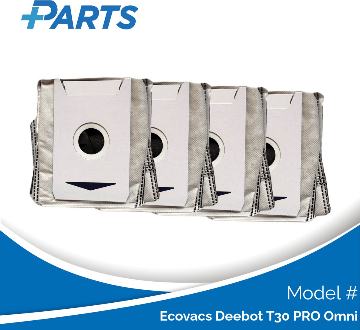 Ecovacs Deebot T30 PRO Omni Stofzakken (4 Stuks, Plus.Parts® alternatief voor DDB030031)
