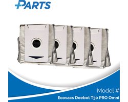 Ecovacs Deebot T30 PRO Omni Stofzakken (4 Stuks, Plus.Parts® alternatief voor DDB030031)