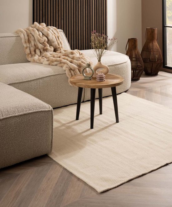 Tapis carré en laine - Ulstein blanc 250x250 cm
