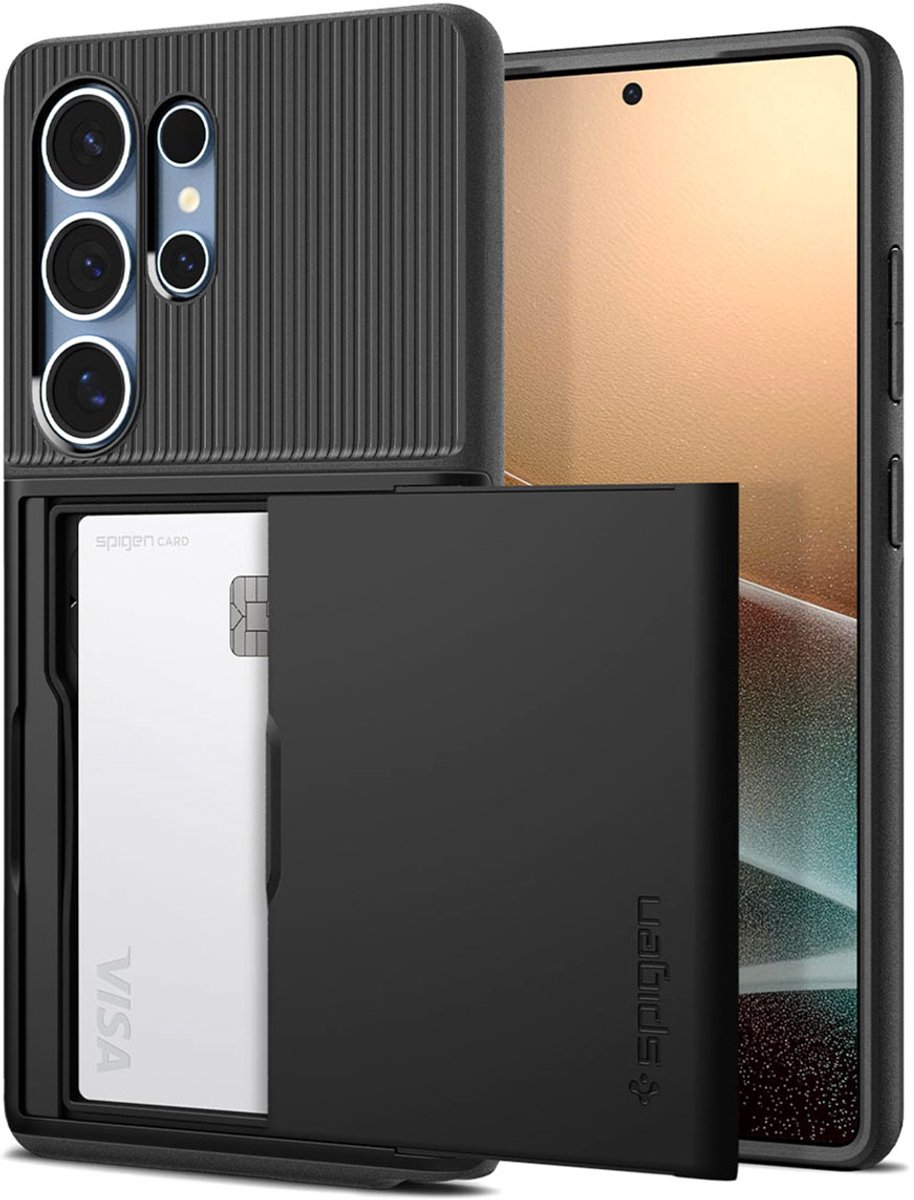 Spigen Slim Armor CS geschikt voor Samsung Galaxy S25 Ultra hoesje - Zwart