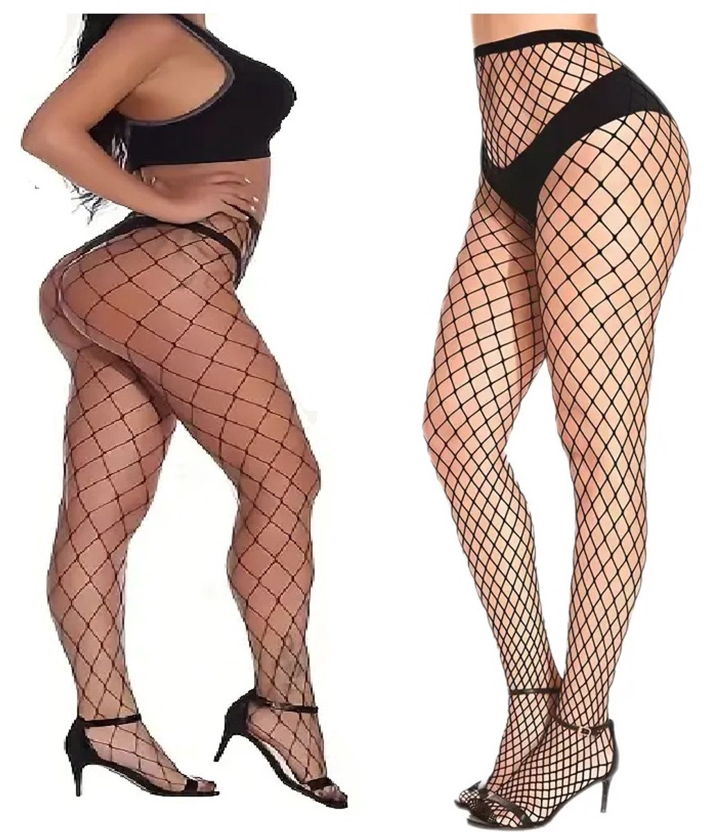 Goedkoopste Fishnet Panty I Grote Fisnet I Sexy Panty I Erotische Panty I Lingerie I One Size I Zwart