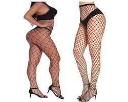 Fishnet Panty I Grote Fisnet I Sexy Panty I Erotische Panty I Lingerie I One Size I Zwart