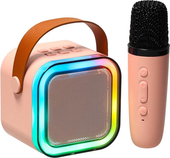 Ensemble de karaoké portable - Chantez où vous voulez - Comprend un microphone de karaoké sans fil - Haut-parleur Bluetooth - Machine à karaoké - Set de karaoké