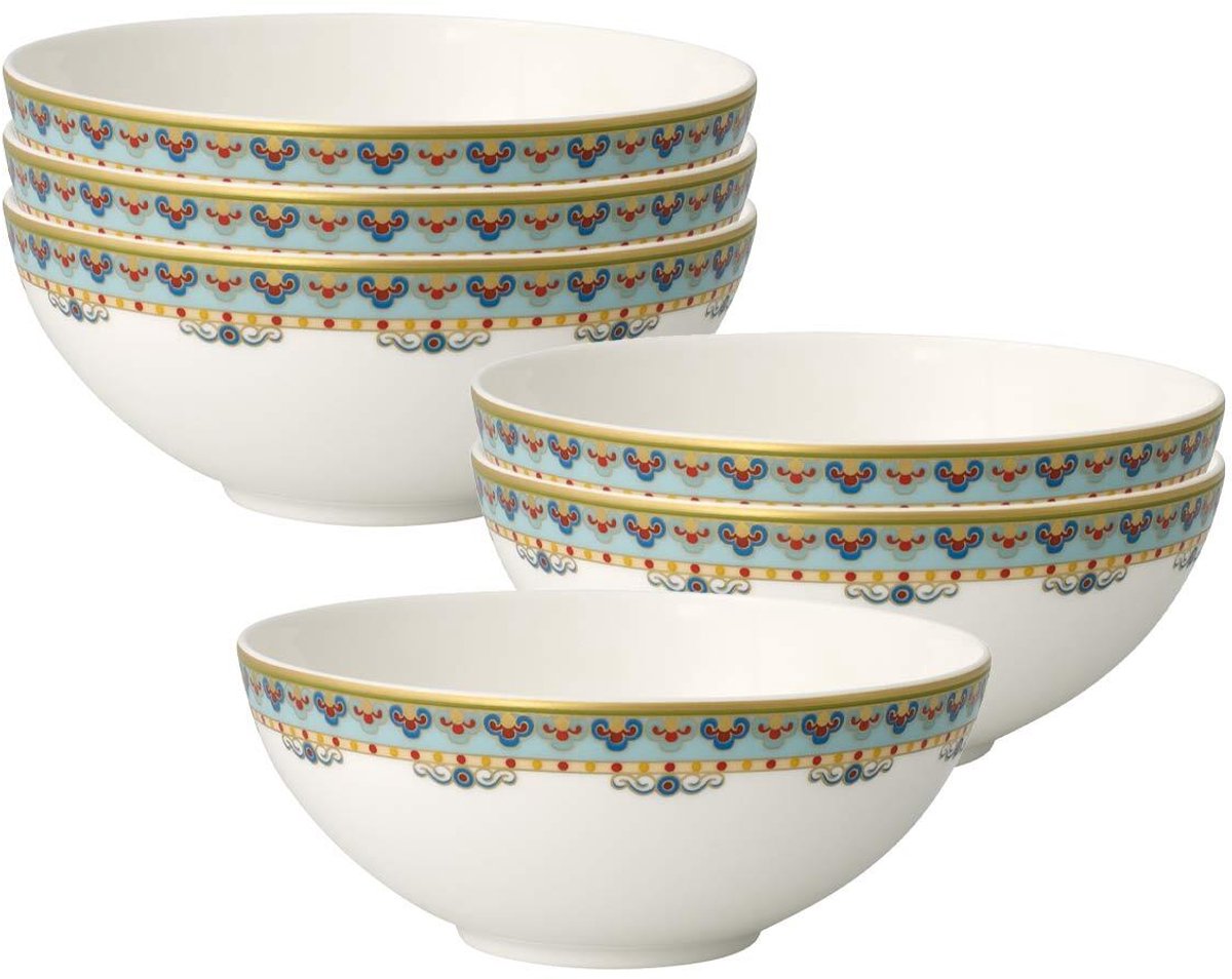 Dessertschalen Samarkand Aquamarin ø 13 cm Set van 6