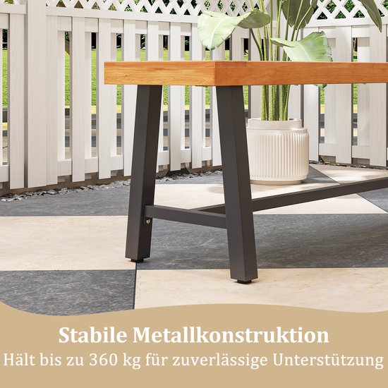 Landelijke Tuinbank Weerbestendig 2 Zits 124cm X 60cm X 87cm