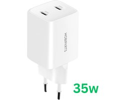 Mobiparts - 35 Watt Universele GaN QC Snellader 35W - USB-C - PD 3.0 - Geschikt voor o.a. Tablets, Apple iPhone en Samsung Smartphones