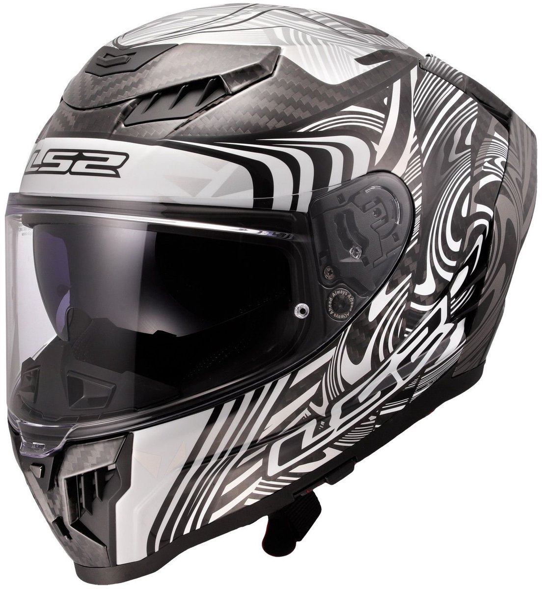 LS2 FF807 Dragon integraalhelm Enthum zilver XXXL