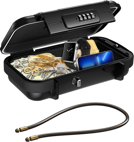 Dutchers® Strandkluis - Geldkistje - Draagbare kluis - Strandkluisje - Locker - Beveiliging - Cijferslot - Vakantie