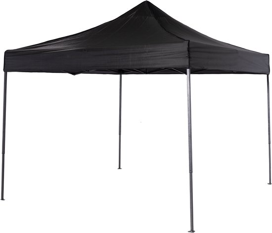 Tente de réception Muntel® - 300 x 300 x 285 cm - Hauteur réglable - PVC - Polyester - Accordéon - Structure - Hauteur de passage 180-205