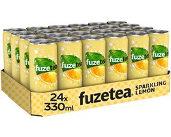 Fuze Tea - Sparkling Lemon Black Tea – 24 x 330 ml – Tray