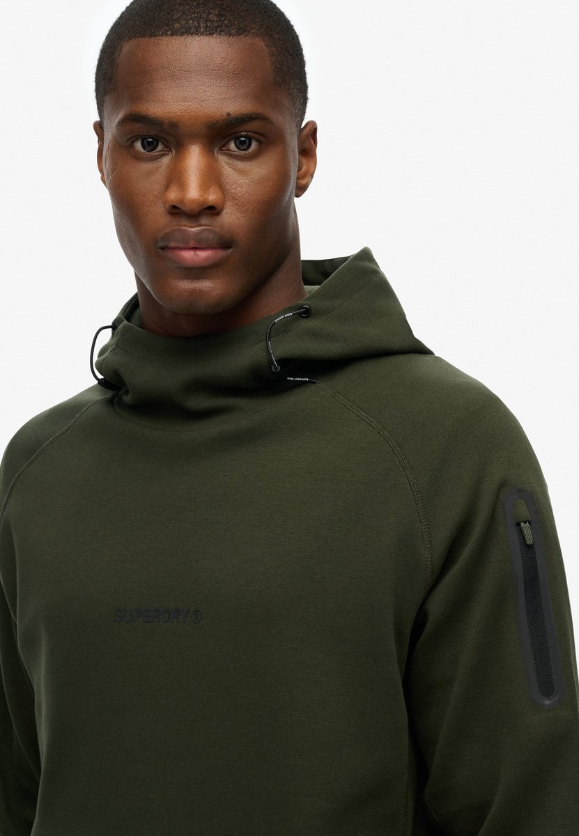 Superdry Tech hoodie met logo en losse pasvorm Heren Hoodies Groen