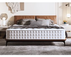 Hiaonyx matras 90 x 190 cm-eenpersoonsbedden-Latex pocketvering-Anti-Allergische-met 9-laags composietstructuur-7 zones