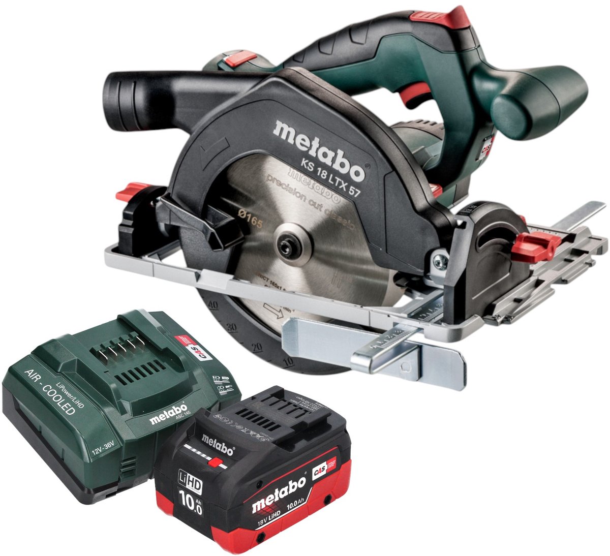 Metabo KS 18 LTX 57 Accucirkelzaag 18 V 165 mm + 1x LiHD accu 10.0 Ah + lader
