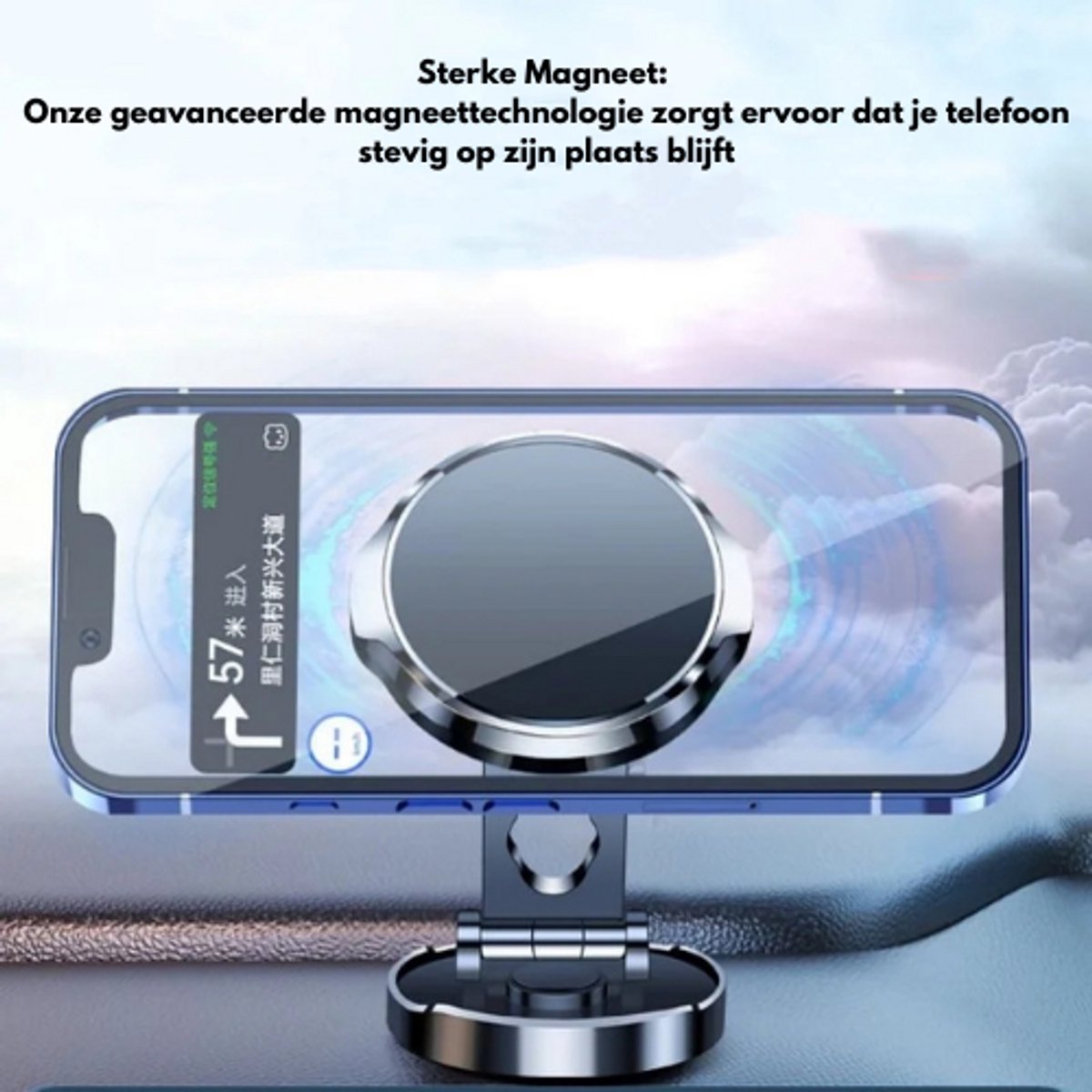 BIZOCO Autotelefoonhouder - autotelefoonhouder voor Ford Bronco-accessoires, verstelbare hoeken 360° smartphonestandaard voor Ford Bronco 2021-2025 bestuurderskant