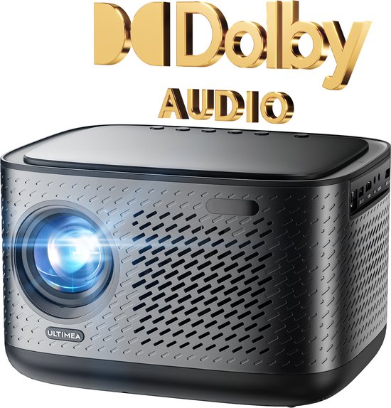 ULTIMEA Native 1080P met Autofocus & 6D Trapezcorrectie, 4K Home Cinema Beamer Zwart