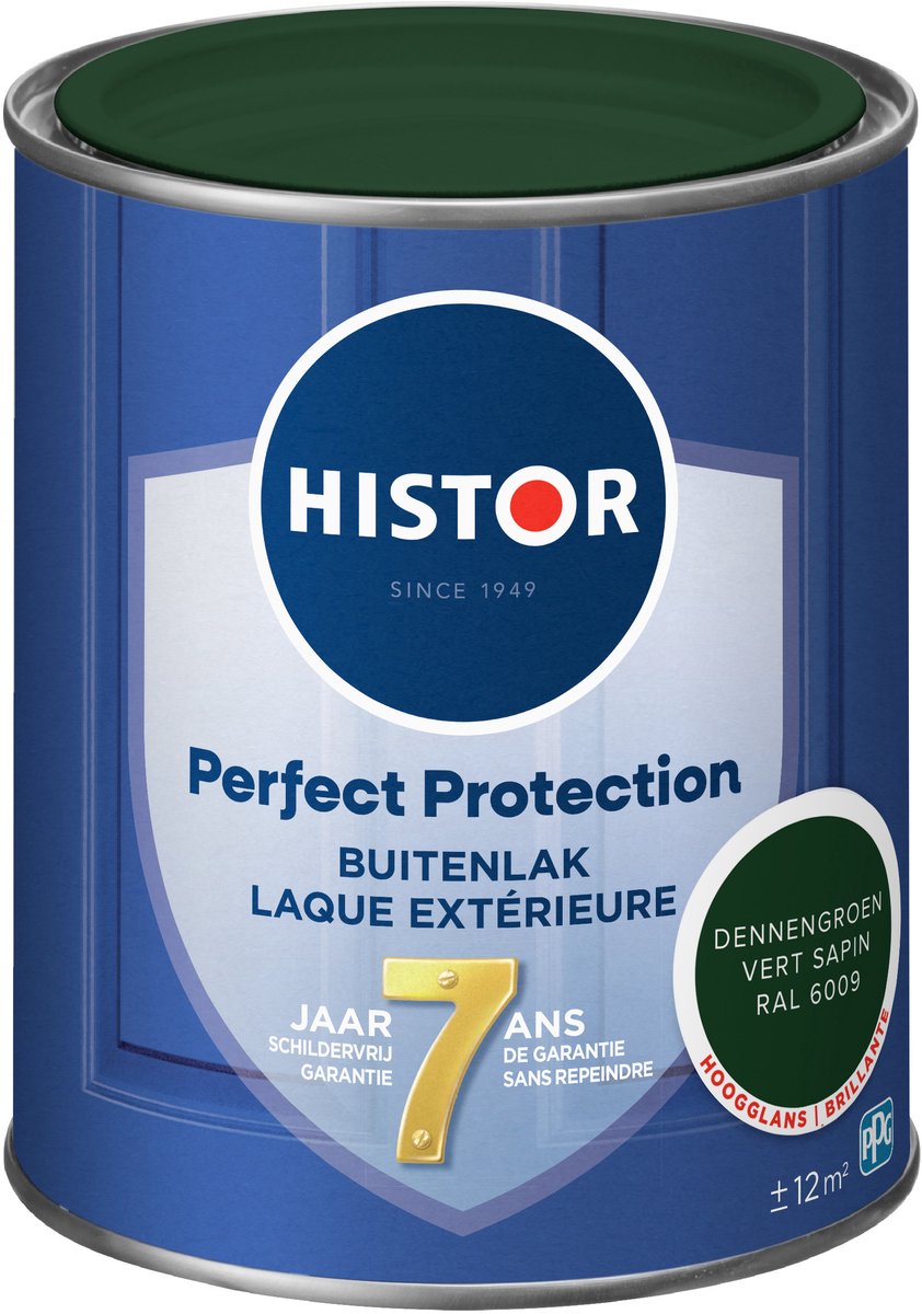 Histor Perfect Protection Buitenlak - Houtlak - Houtverf voor Buiten - Hoogglans Verf voor Hout - Buitenverf - Dennengroen RAL 6009- 0.75 L – foto 5