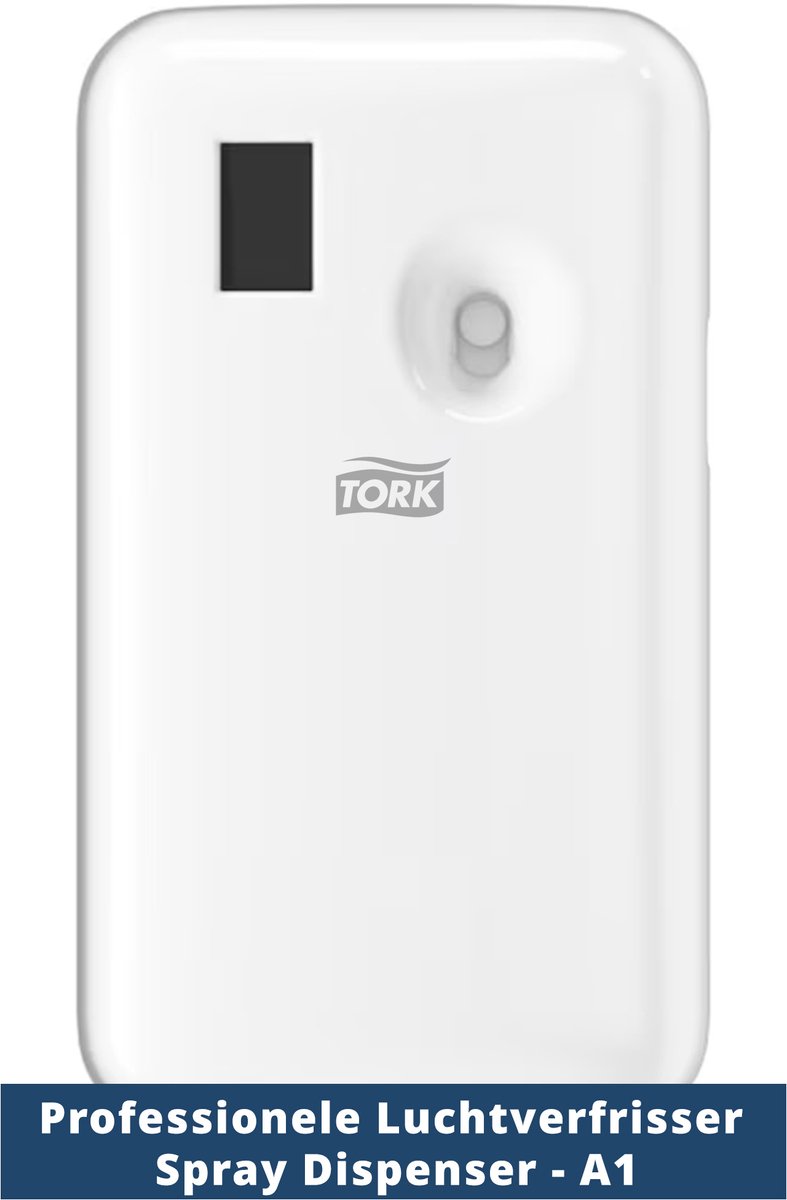 Goedkoopste Tork Luchtverfrisser Spray Dispenser Wit A1 – Automatische Geurverfrisser – Programmeerbare Dosering – Navulbaar – 24/7 Frisse Geur – Compact Design 17,4 x 9,5 x 5,5 cm