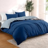 Satin d'Or Albenga dekbedovertrek - Blauw/Beige
