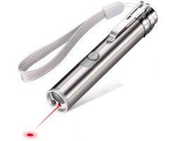 Kleine zaklamp - Mini multifunctionele zaklamp - Metaal - Ultraviolet, infrarood, laser drie-in-één - Grappig kattenlaserlicht - TYPE-C oplaadbaar