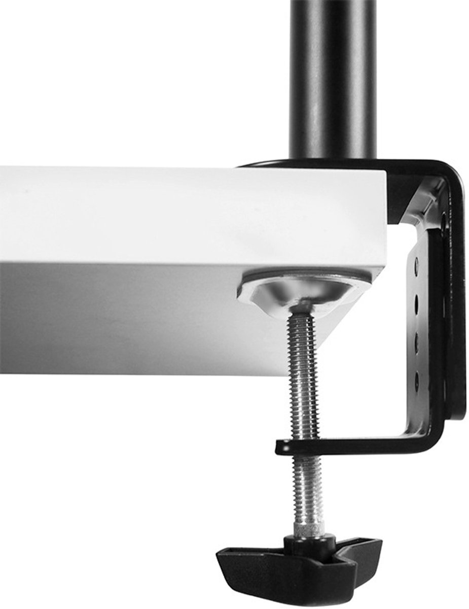 Dubbele Arm Monitorbeugel, 360° draaibaar, Verstelbare Hoogte voor 10-30 Inch Monitoren, Ergonomisch Ontwerp voor Werk en Spellen thumbnail 2