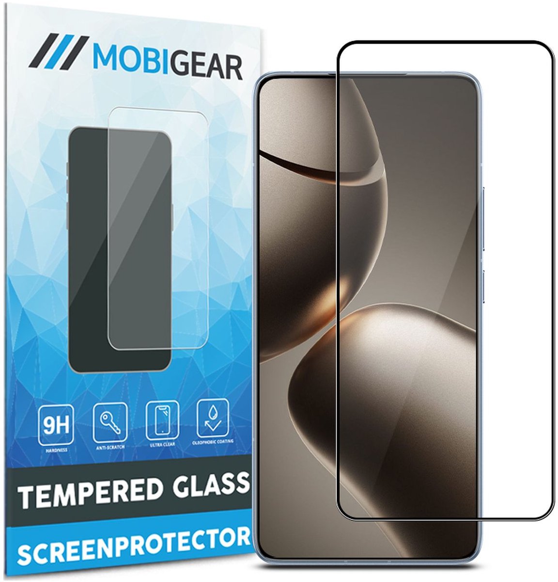 Mobigear Screenprotector geschikt voor Xiaomi 14T Glazen | Mobigear Premium Screenprotector - Case Friendly