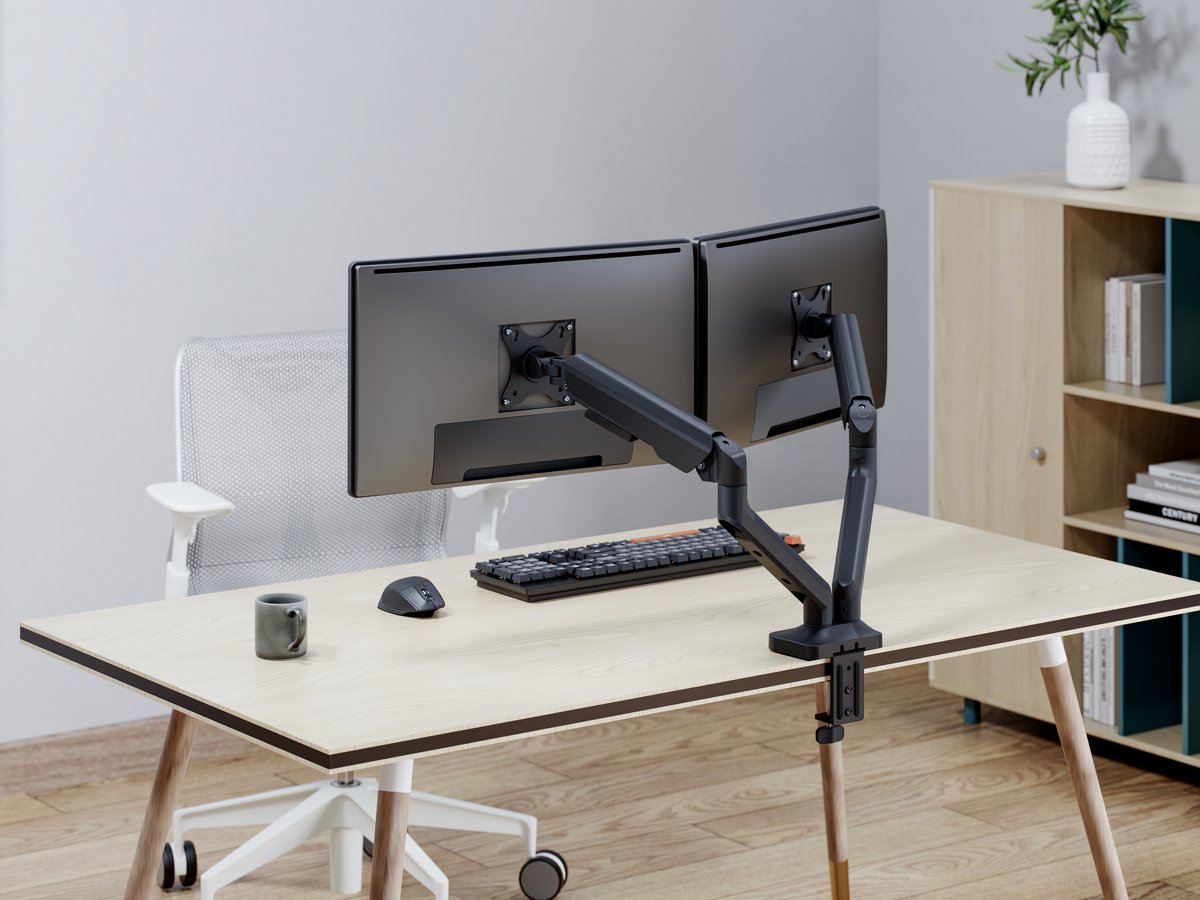 VDD Dubbele Monitor Arm - Monitor Beugel thumbnail 5