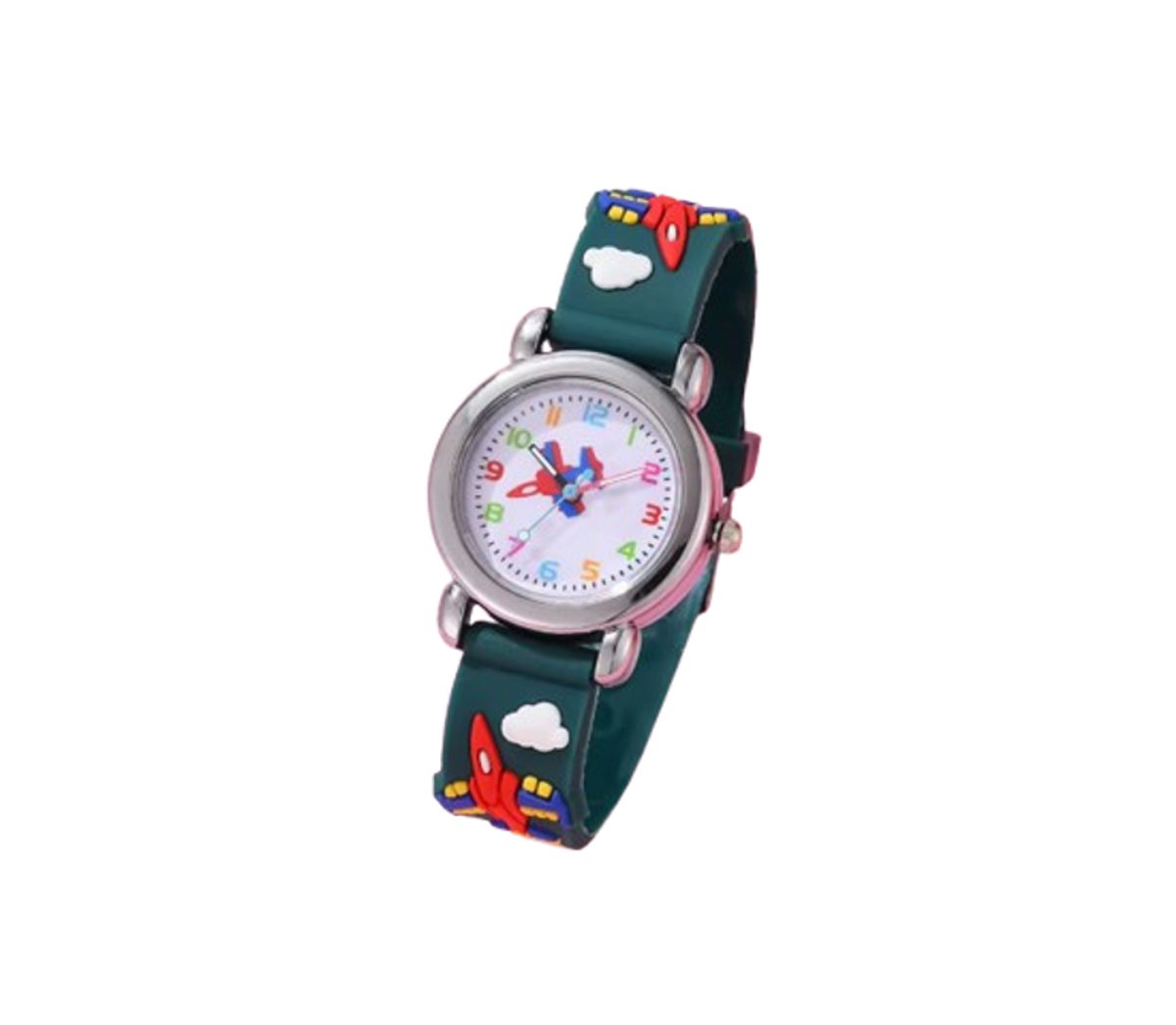Kinderhorloge vliegtuigen - horloge vliegtuig - kinderhorloges - horloge voor kinderen