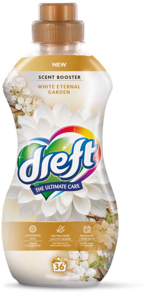 Goedkoopste Dreft Vloeibare Geurbooster White Eternal Garden 36 wasbeurten 720 ml