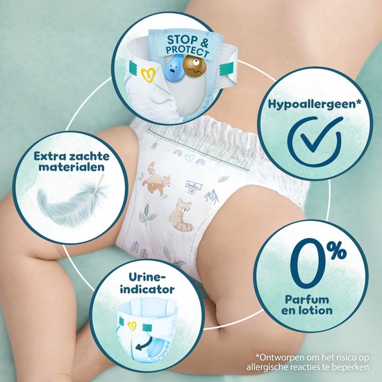 Pampers Harmonie Couches Taille 1 - 180 Couches - 2kg-5kg - Pack 1 Mois