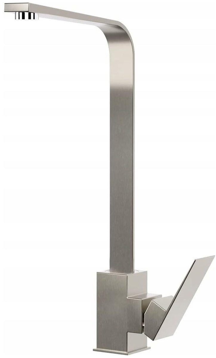 NETTLIFE Keukenkraan - Hoge uitloop - RVS - 360° draaibereik - Gootsteenkraan - H 34cm - voor Gootsteen | Tuin | Badkamer - chroom