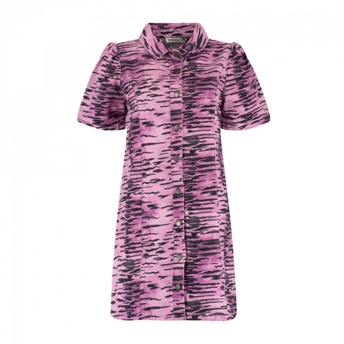 Harper & Yve Sarah-dr Dames - Jurk - Paars - Maat S