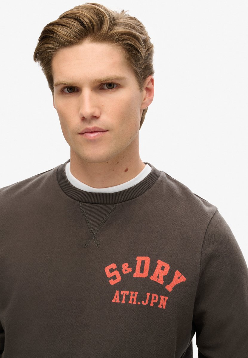 Superdry Atheltic sweatshirt met print Heren Truien Zwart