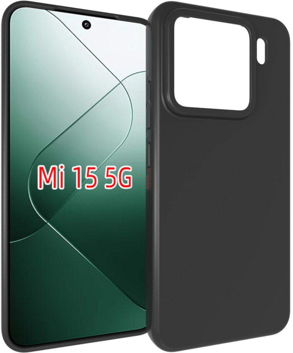 MobyDefend Hoesje - Geschikt voor Xiaomi 15 - TPU Backcover - Mat Zwart