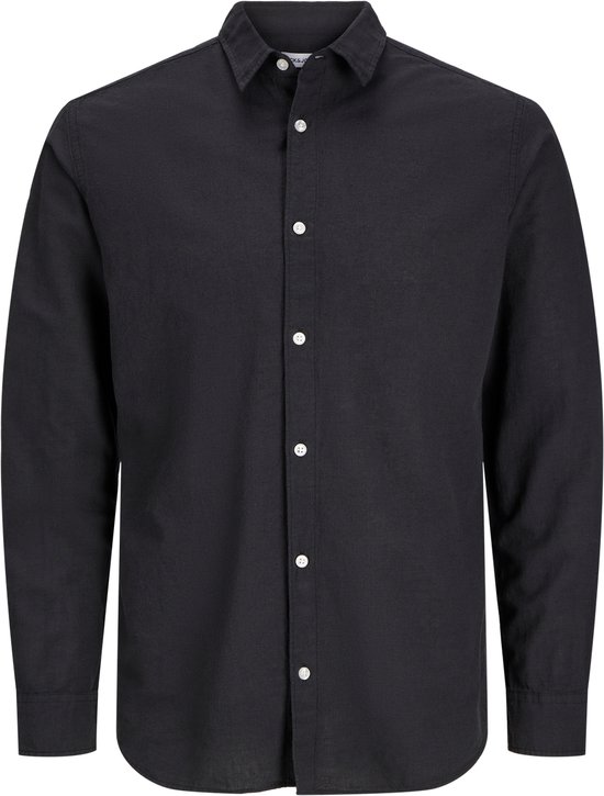 JACK&JONES JJEBREEZE LINEN BLEND SHIRT LS SN Heren Overhemd - Black