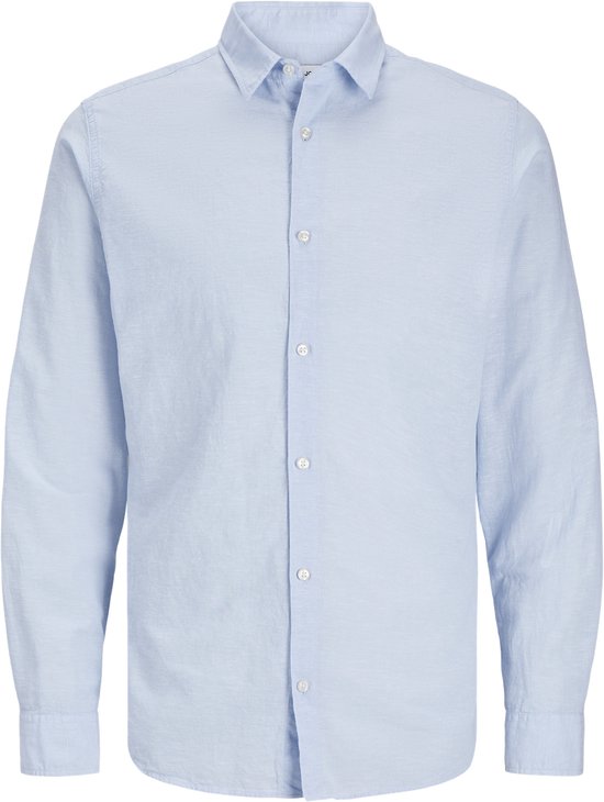 JACK&JONES JJEBREEZE LINEN BLEND SHIRT LS SN Heren Overhemd - Chambray Blue