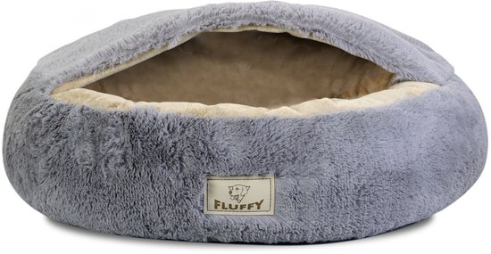 Hondenbed FLUFFY 70 cm lichtgrijs